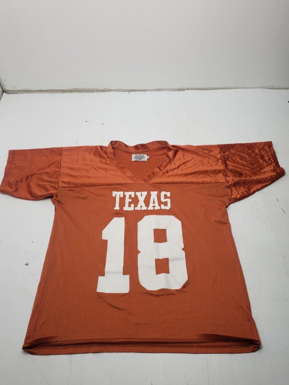 Vintage Texas Longhorns #18 Football Jersey Burnt Orange RB Sportswear Size XL